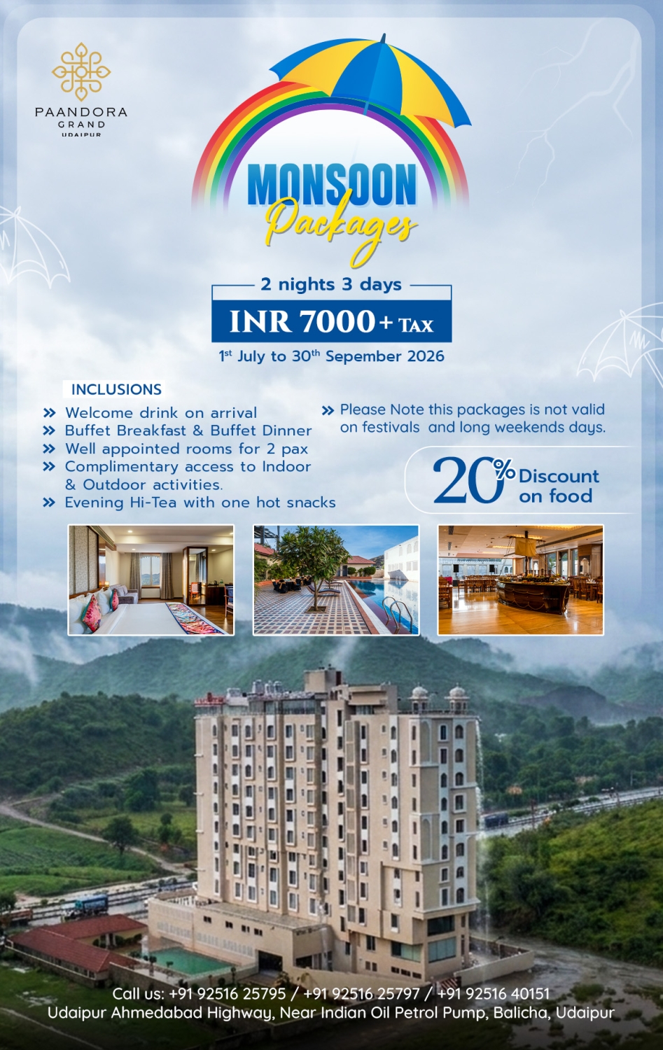 Monsoon package Udaipur